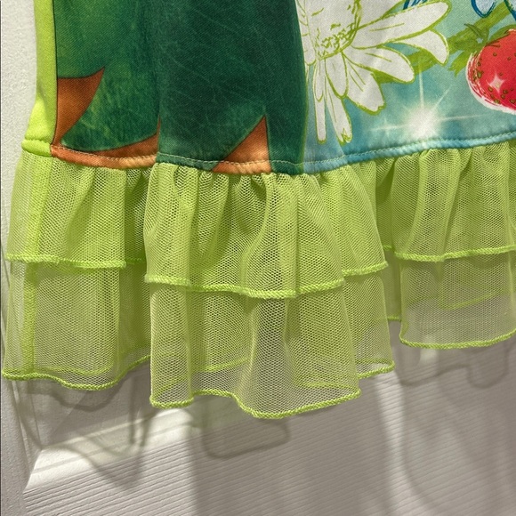 Disney Fairies Green Tinkerbell Floral Night Dress 7/8 - Picture 4 of 8